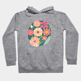 Mid Century Modern Flowers Hoodie